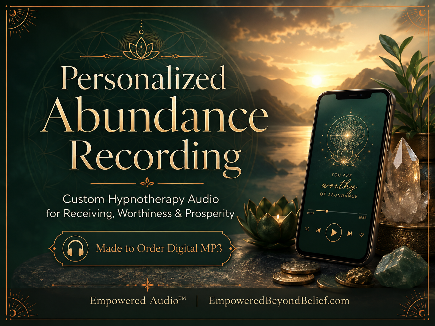 Personalized Abundance Hypnosis Recording | Custom Audio