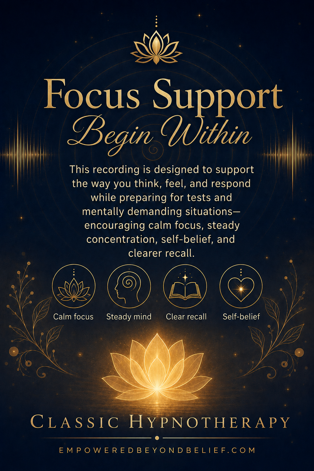 Testing, Focus and Confidence | Empowered Audio™ Classic Hypnotherapy | Concentration MP3 Digital Download - Image 3