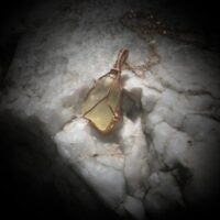 Libyan Desert Glass Pendant | Copper Wrapped | Rare Tektite