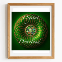 Encoded Torus Energy Portal | Sacred Geometry Print Digital 8x10