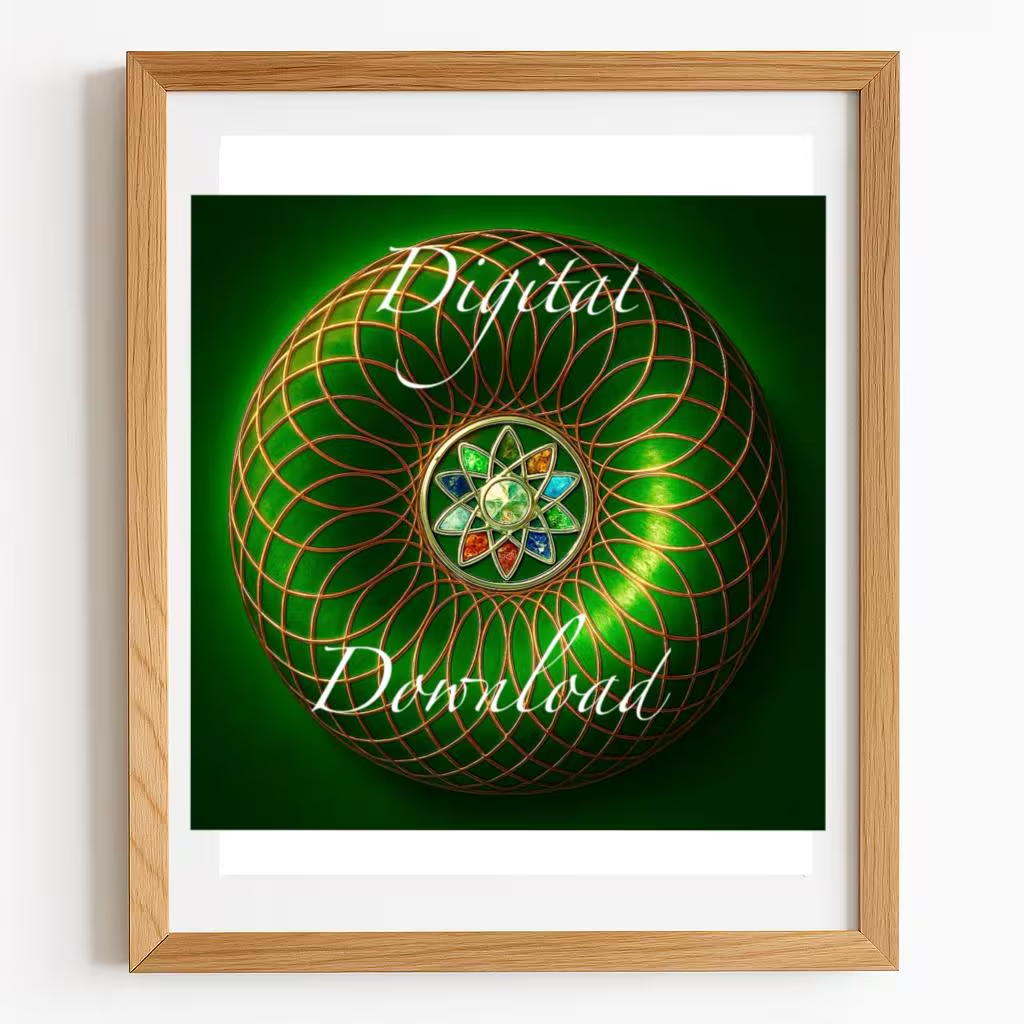 Encoded Torus Energy Portal | Sacred Geometry Print Digital 8x10