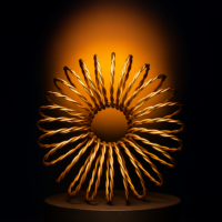 Copper Vortex Coil Digital Art