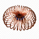 Gemstone-center copper vortex coil