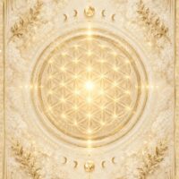 Ivory & Gold Flower of Life Digital Wall Art | Sacred Geometry Printable