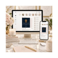 Blue & Gold Flower of Life Instagram Portrait Template | Editable PowerPoint Social Media Design