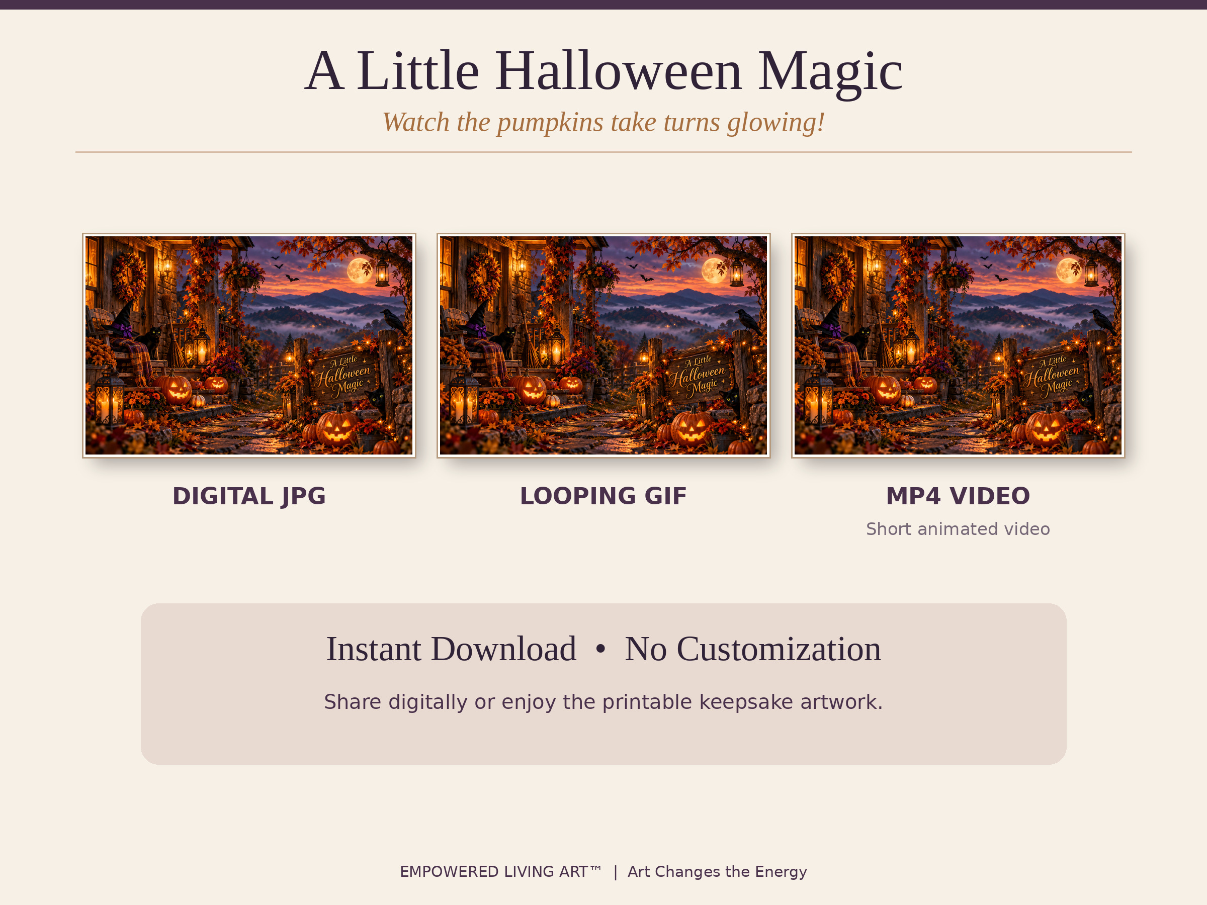 Animated Halloween Pumpkin Greeting Card | Pumpkin GIF & MP4 - Image 2