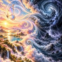 Cosmic Polarity Calm & Chaos Digital Art | Sacred Geometry Wall Art, Desktop & Phone Wallpaper