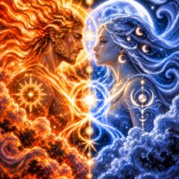Cosmic Polarity Creation